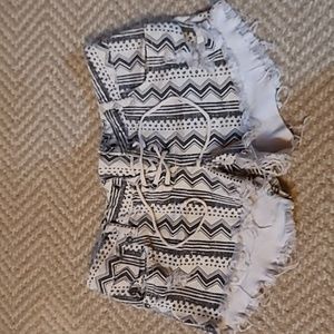 Billabong shorts, black and white pattern, size 26
